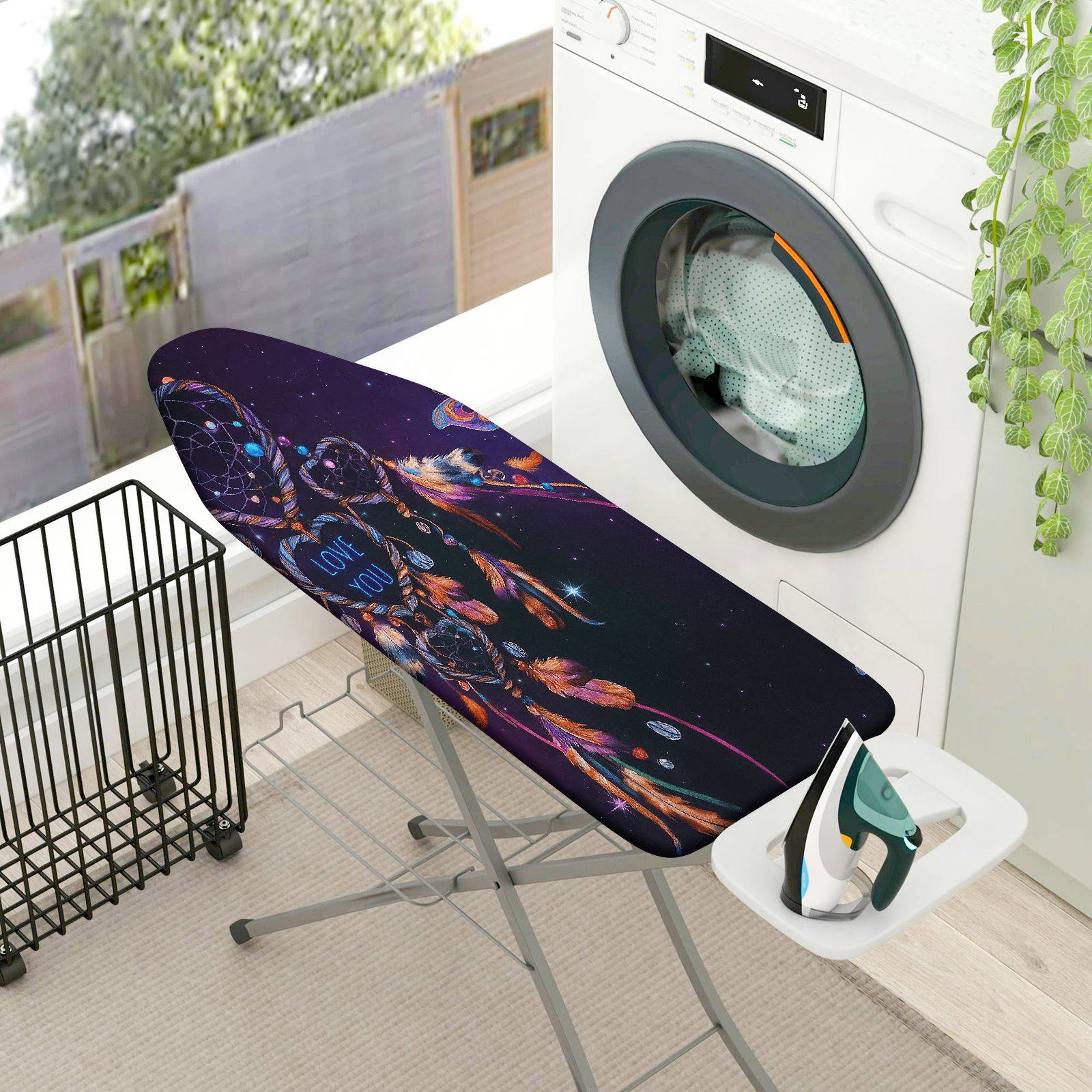 1-Piece Galaxy Dreamcatcher Stars  Ironing Board Cover, Universal Size, Without Board