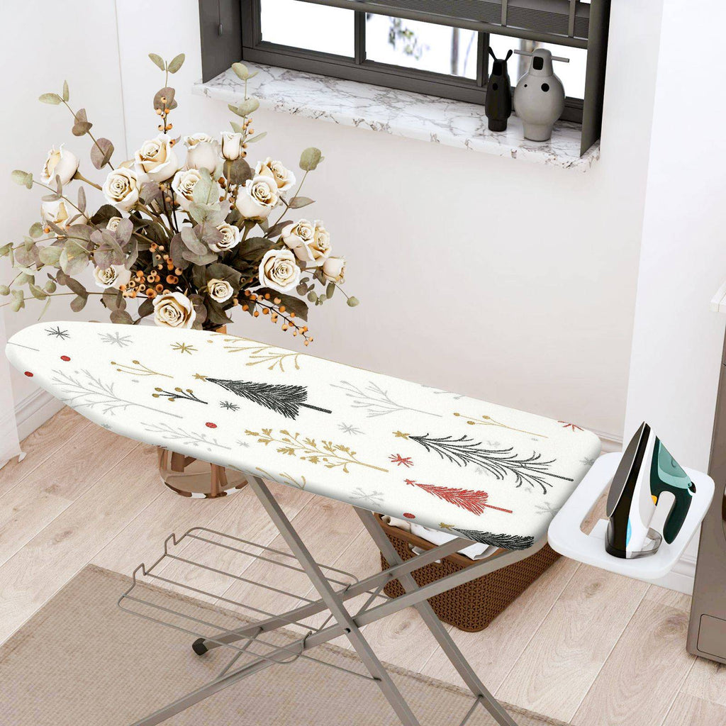1-Piece Christmas Tree Snowflake Holiday  Ironing Board Cover, Universal Size, Without Board