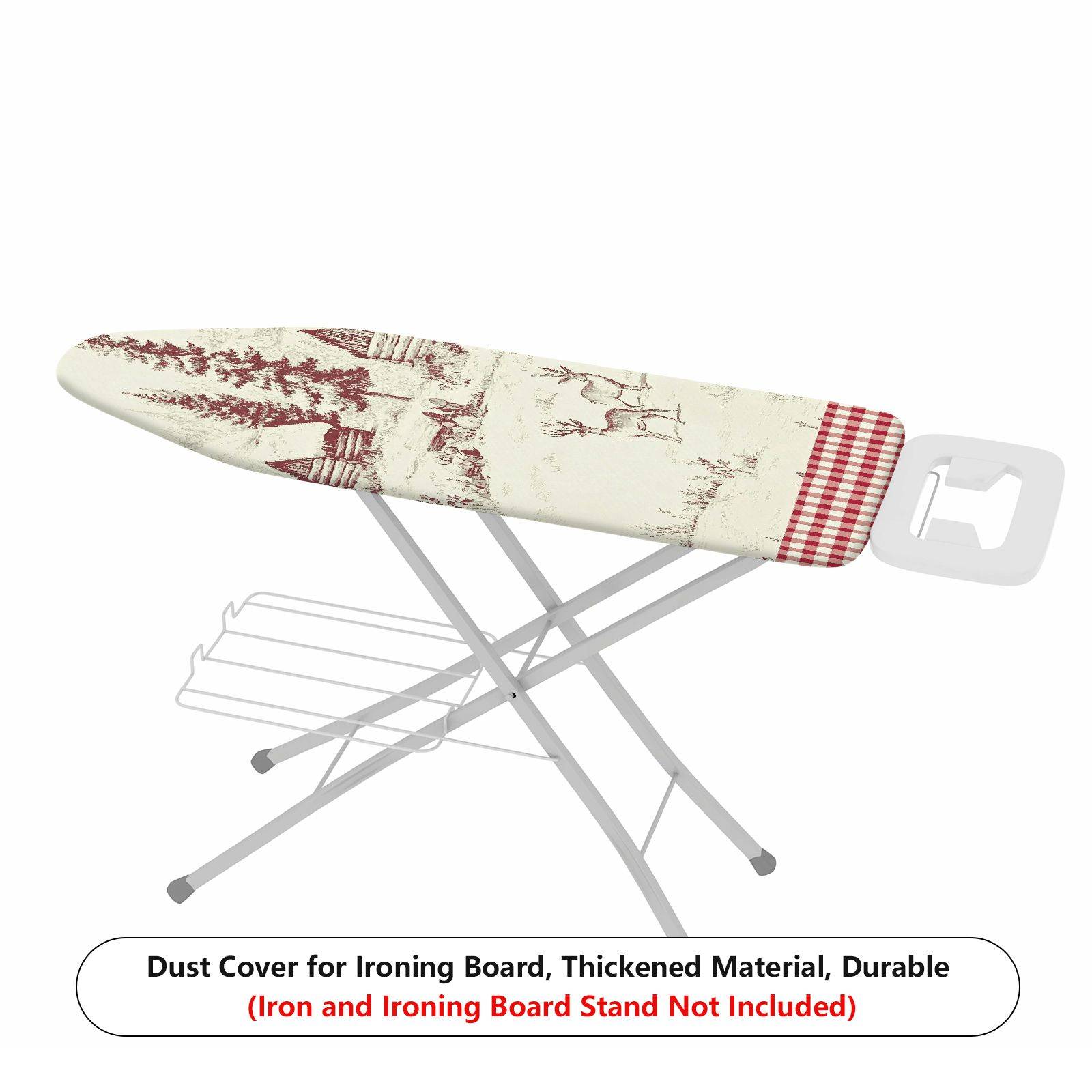 1-Piece Forest Cabin Deer Retro  Ironing Board Cover, Universal Size, Without Board