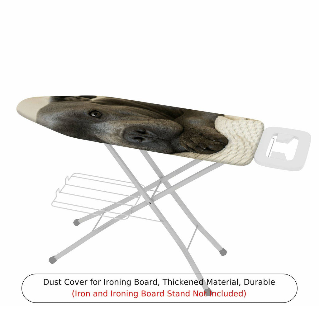 1-Piece Dog Print Gray Adorable  Ironing Board Cover, Universal Size, Without Board