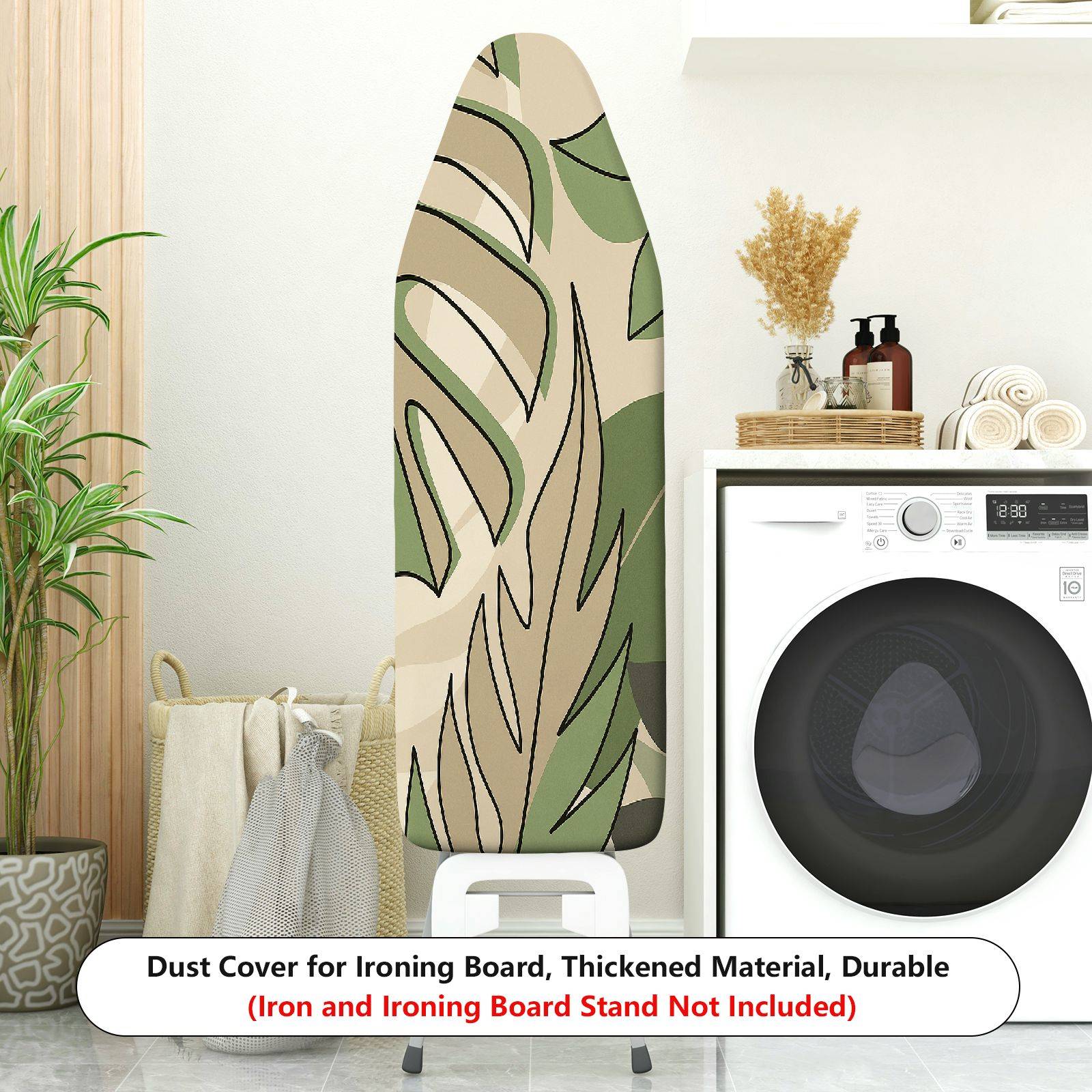 1-Piece Tropical Jungle Camouflage Green  Ironing Board Cover, Universal Size, Without Board