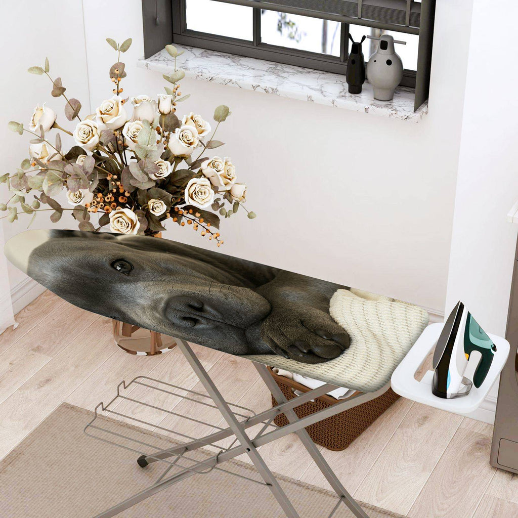 1-Piece Dog Print Gray Adorable  Ironing Board Cover, Universal Size, Without Board