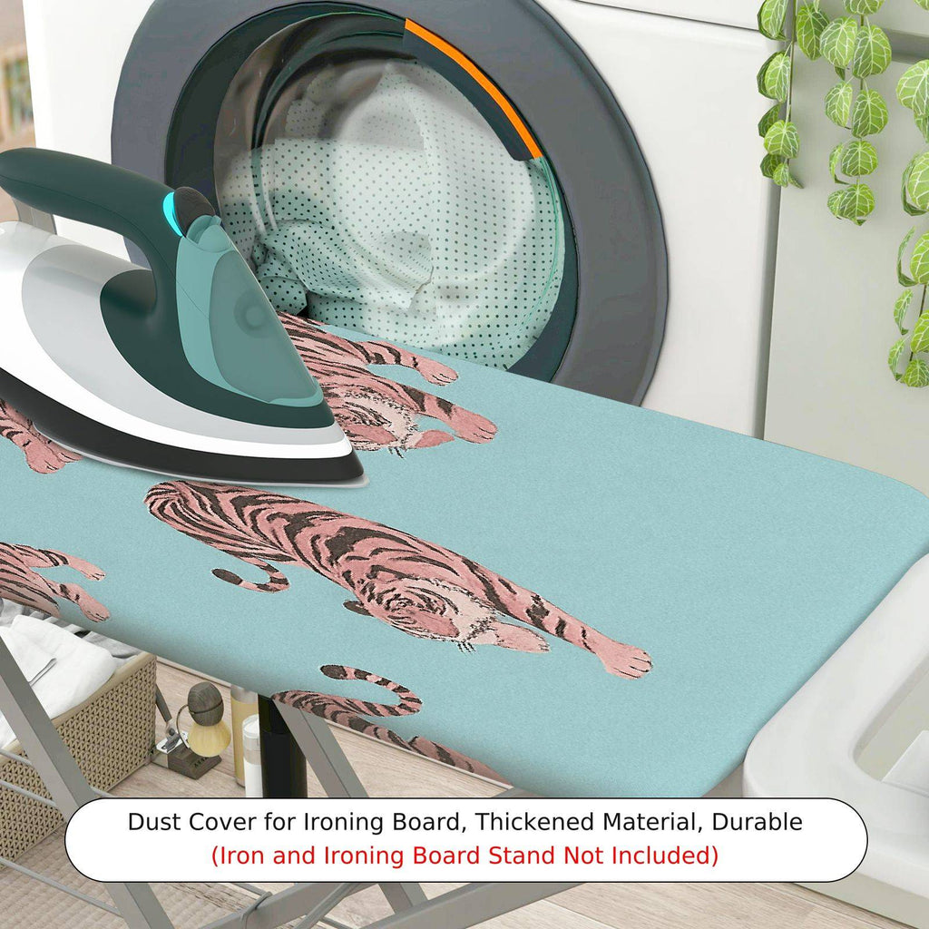 1-Piece Tiger Pattern Blue Animal Theme  Ironing Board Cover, Universal Size, Without Board