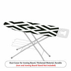 1-Piece Geometric Diamond Pattern Black and White  Ironing Board Cover, Universal Size, Without Board