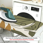 1-Piece Tropical Leaf Abstract Art Green  Ironing Board Cover, Universal Size, Without Board