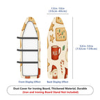 1-Piece Christmas Snowman Milk Cookies  Ironing Board Cover, Universal Size, Without Board