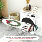 1-Piece Christmas Red Bow Deer  Ironing Board Cover, Universal Size, Without Board