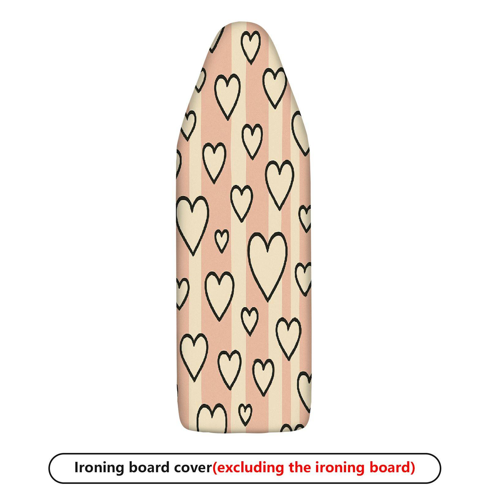 1-Piece Heart Pattern Love Striped  Ironing Board Cover, Universal Size, Without Board