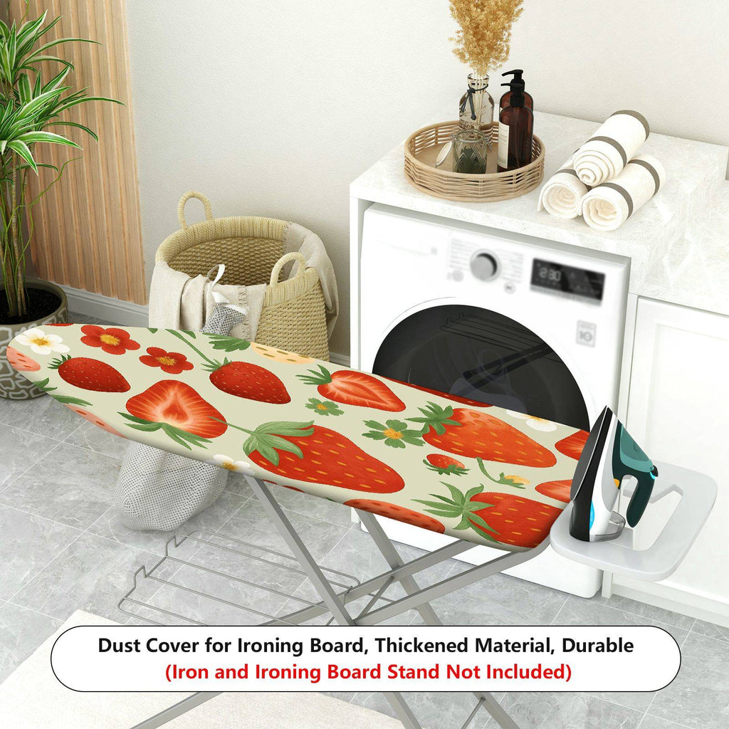 1-Piece Strawberry Fruit Floral  Ironing Board Cover, Universal Size, Without Board