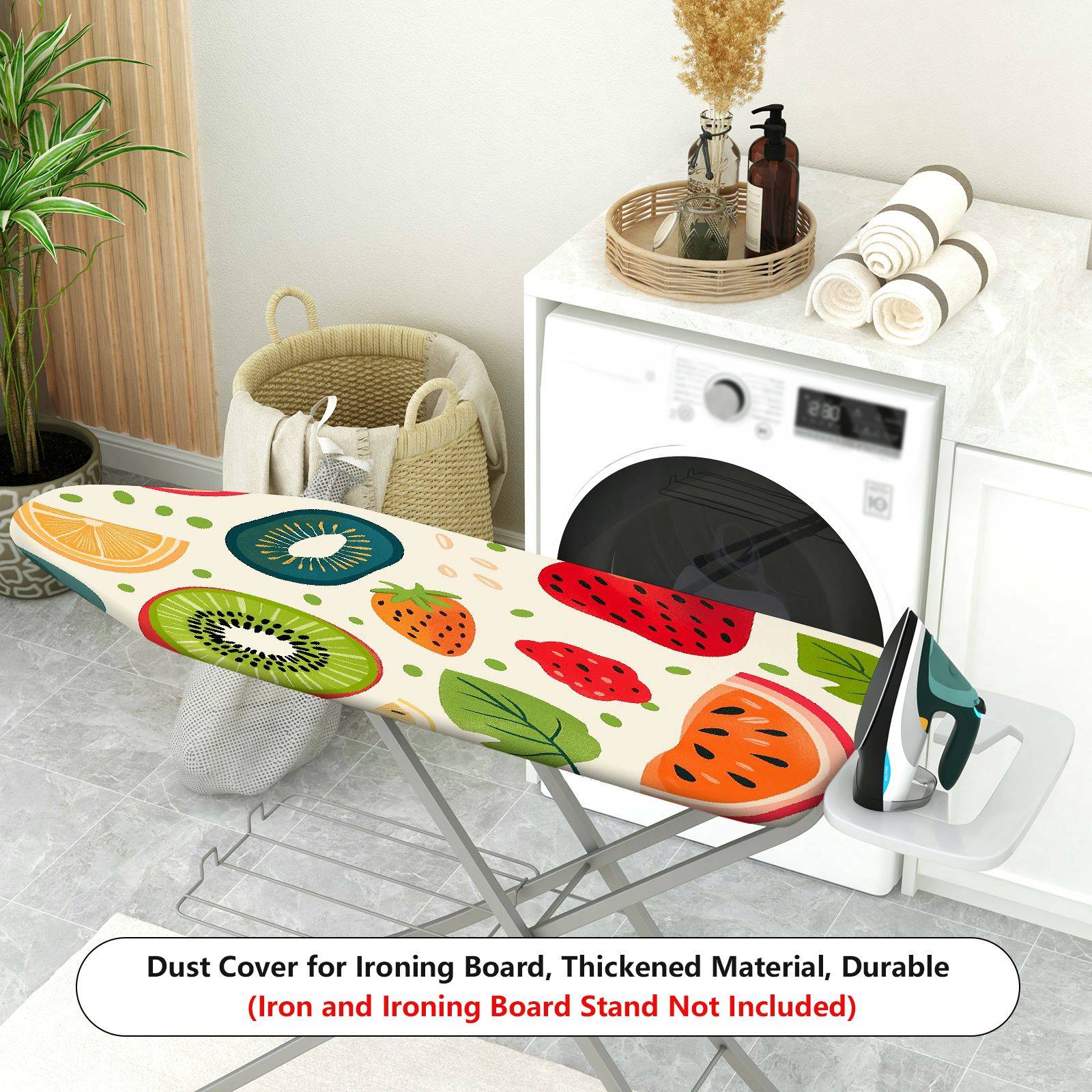 1-Piece Fruit Pattern Colorful Kiwi Strawberry  Ironing Board Cover, Universal Size, Without Board