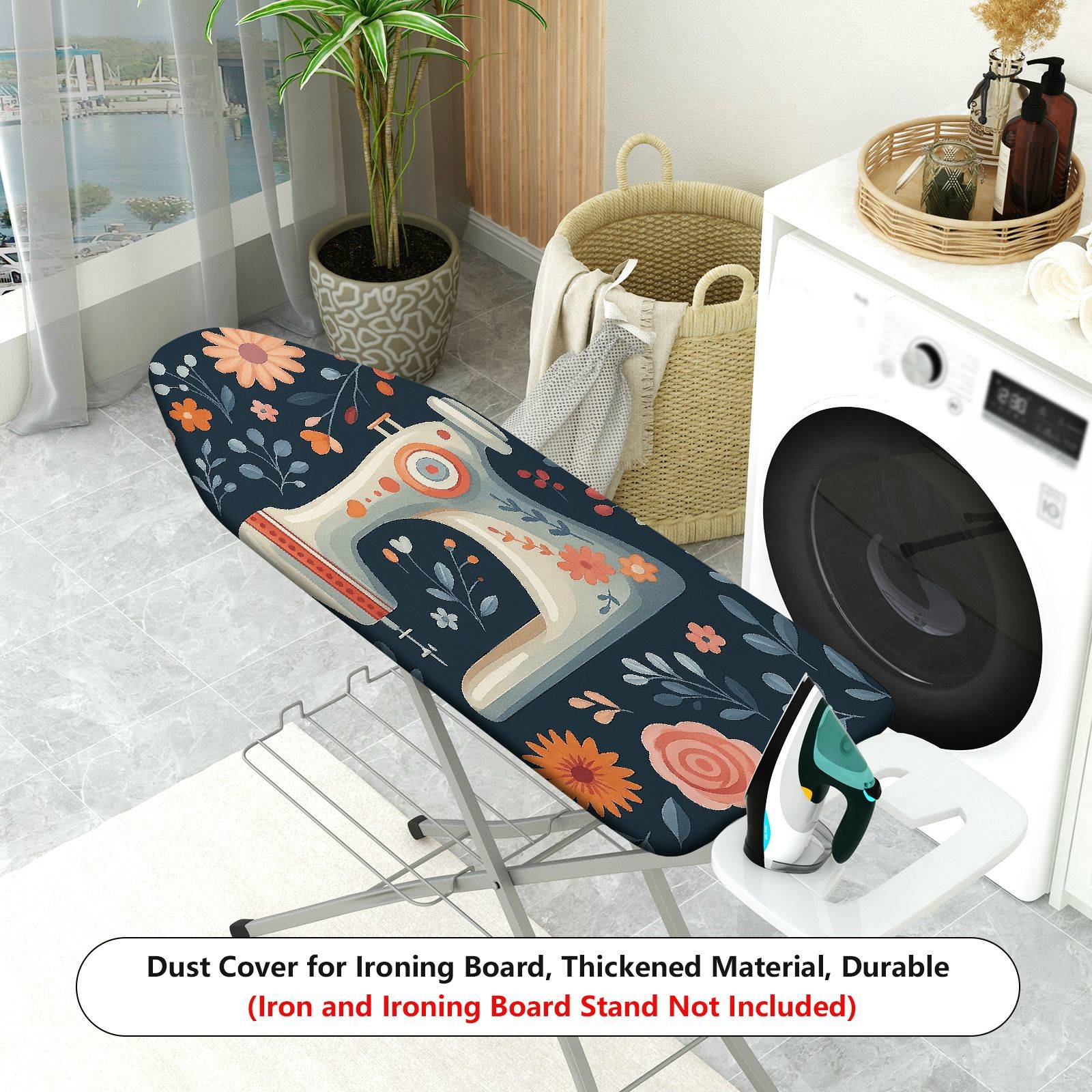 1-Piece Sewing floral retro  Ironing Board Cover, Universal Size, Without Board