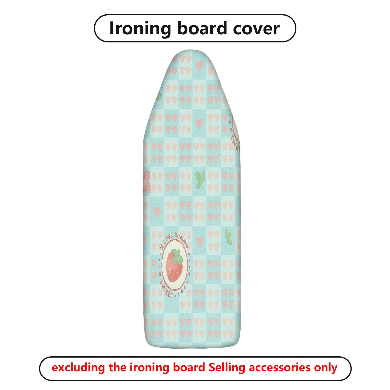 1-Piece Strawberry Heart Pattern Sweet  Ironing Board Cover, Universal Size, Without Board