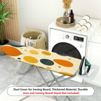 1-Piece Abstract Retro Circle Leaf  Ironing Board Cover, Universal Size, Without Board