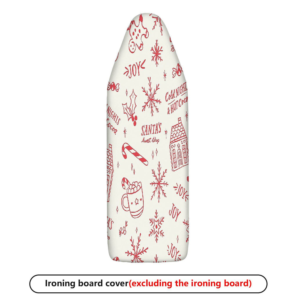 1-Piece Christmas Snowflake Candy Cane  Ironing Board Cover, Universal Size, Without Board