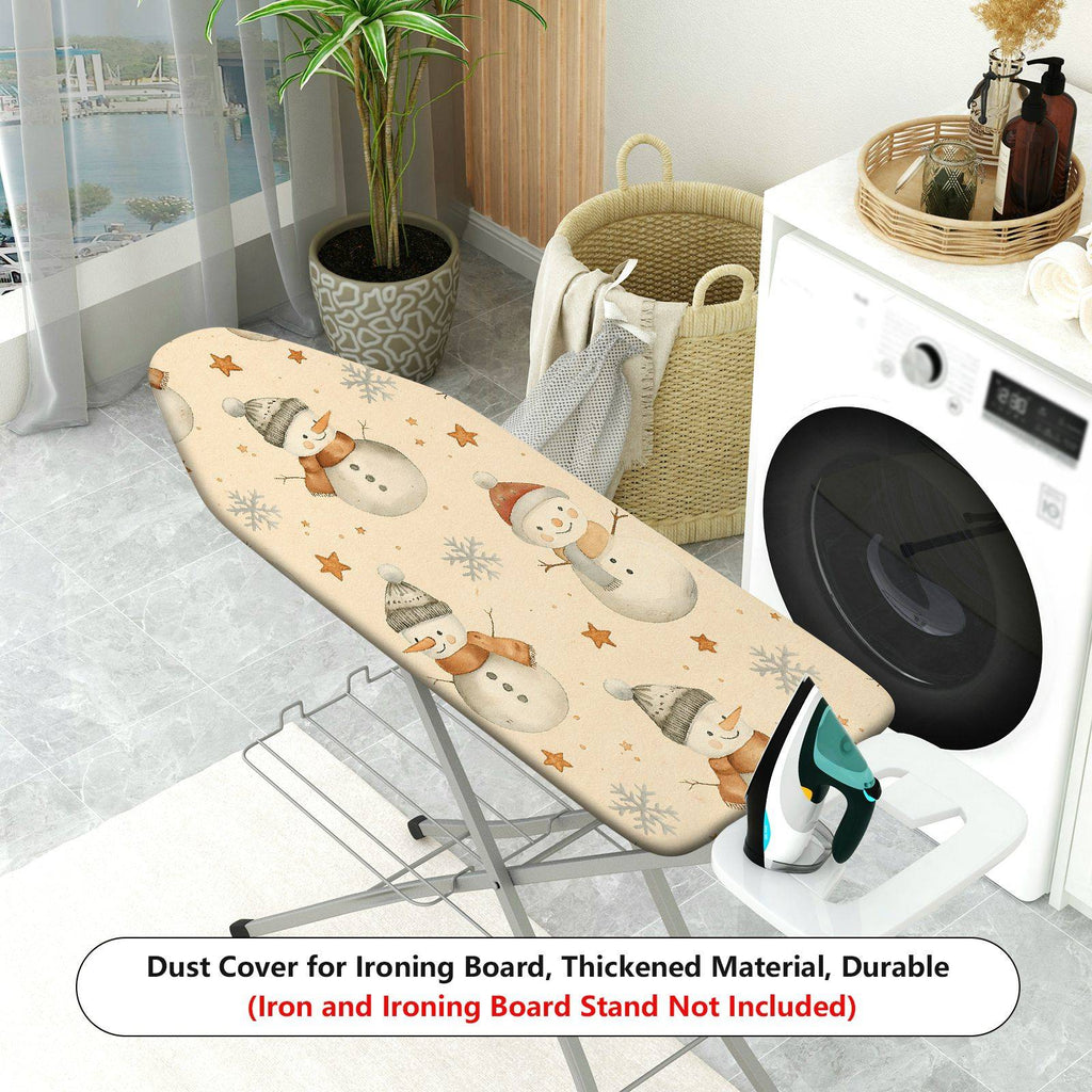 1-Piece Snowman Christmas Snowflake  Ironing Board Cover, Universal Size, Without Board