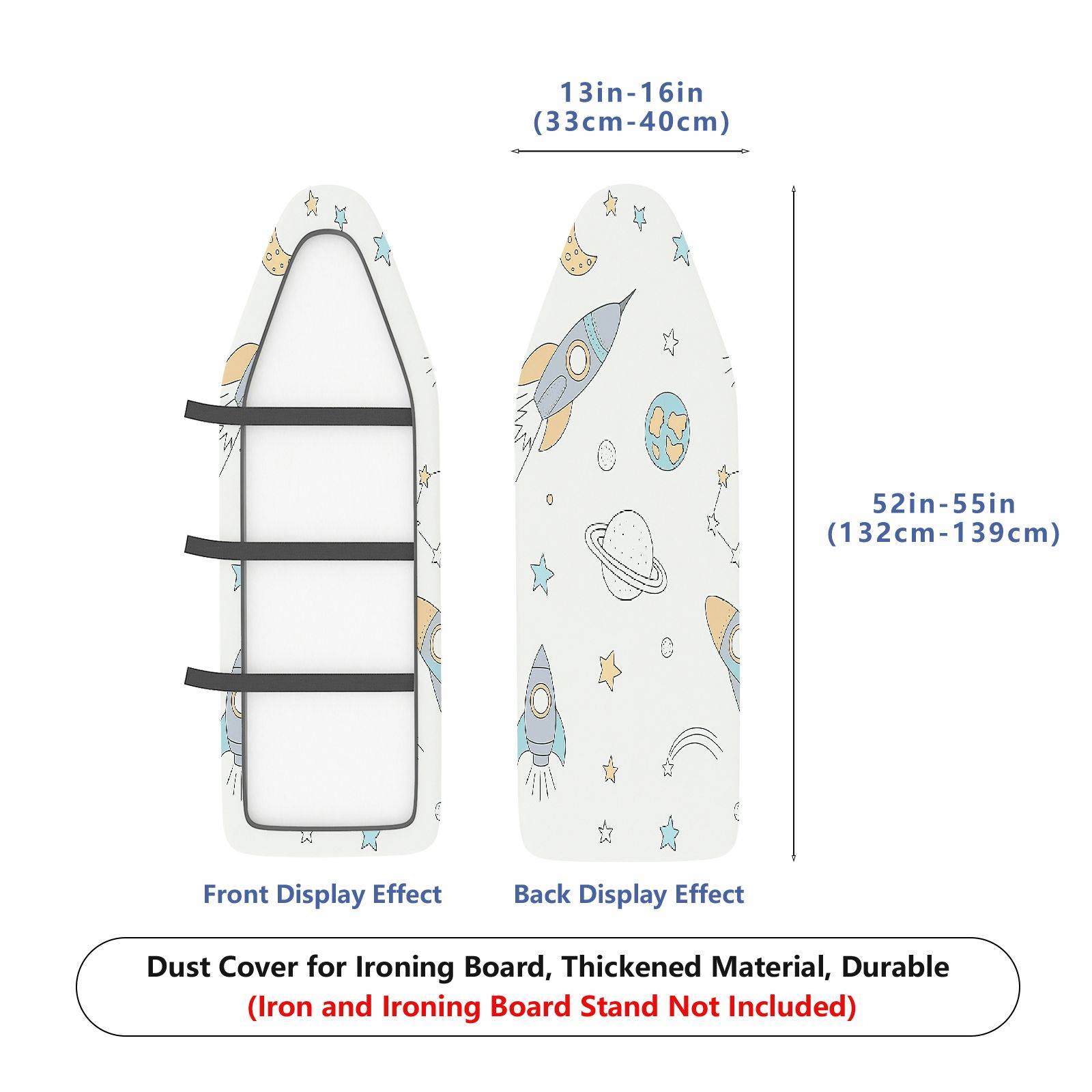 1-Piece Rocket Planet Star  Ironing Board Cover, Universal Size, Without Board