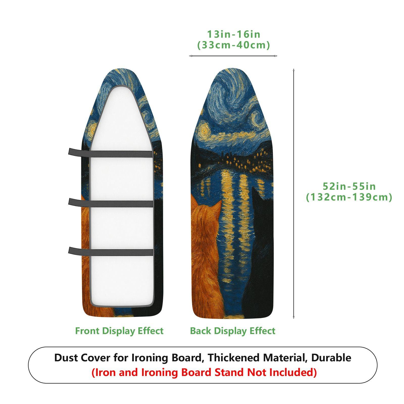 1-Piece Starry Night Art Creative Pattern  Ironing Board Cover, Universal Size, Without Board