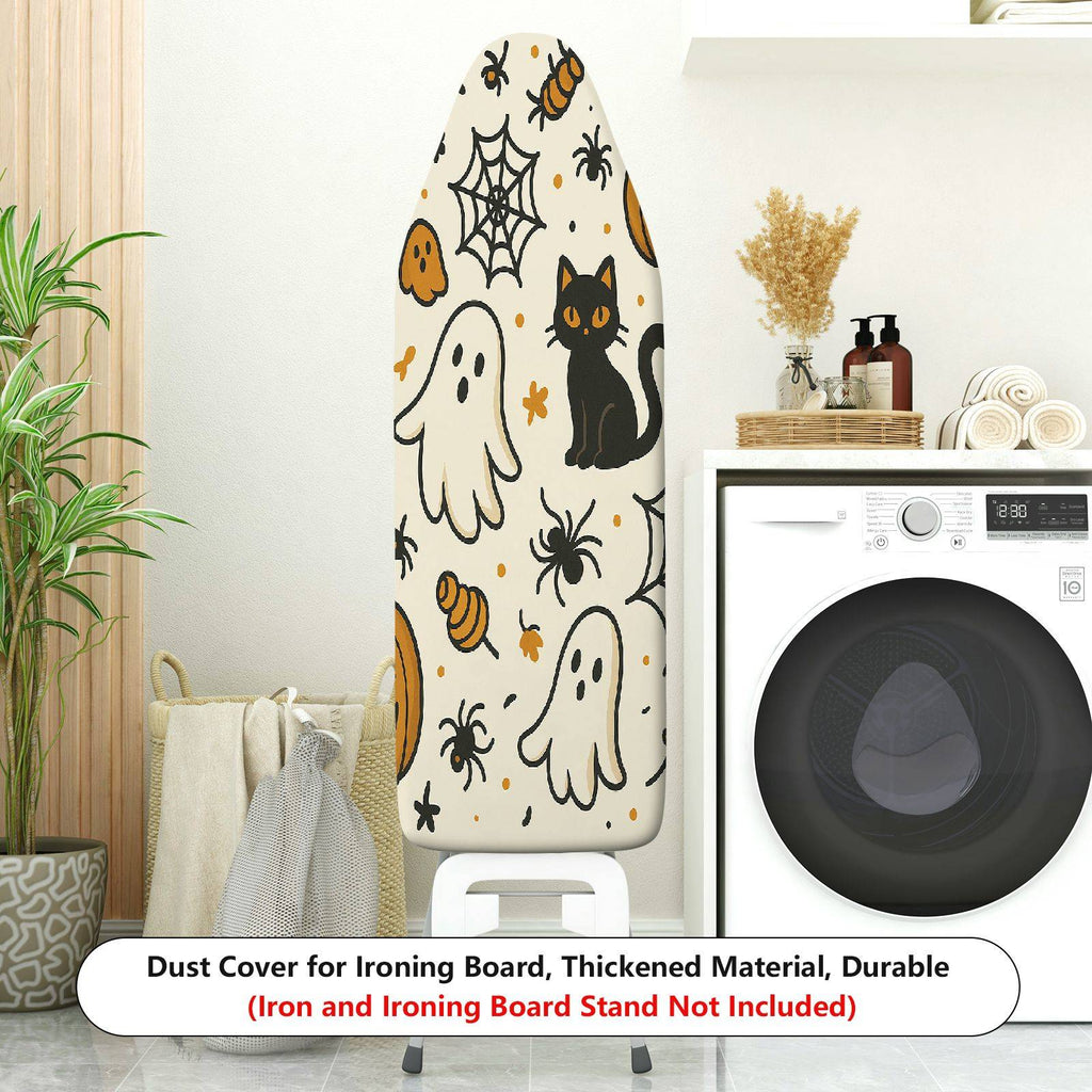 1-Piece Ghost Cat Spider  Ironing Board Cover, Universal Size, Without Board