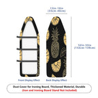1-Piece Pineapple Tropical Fruit Black  Ironing Board Cover, Universal Size, Without Board
