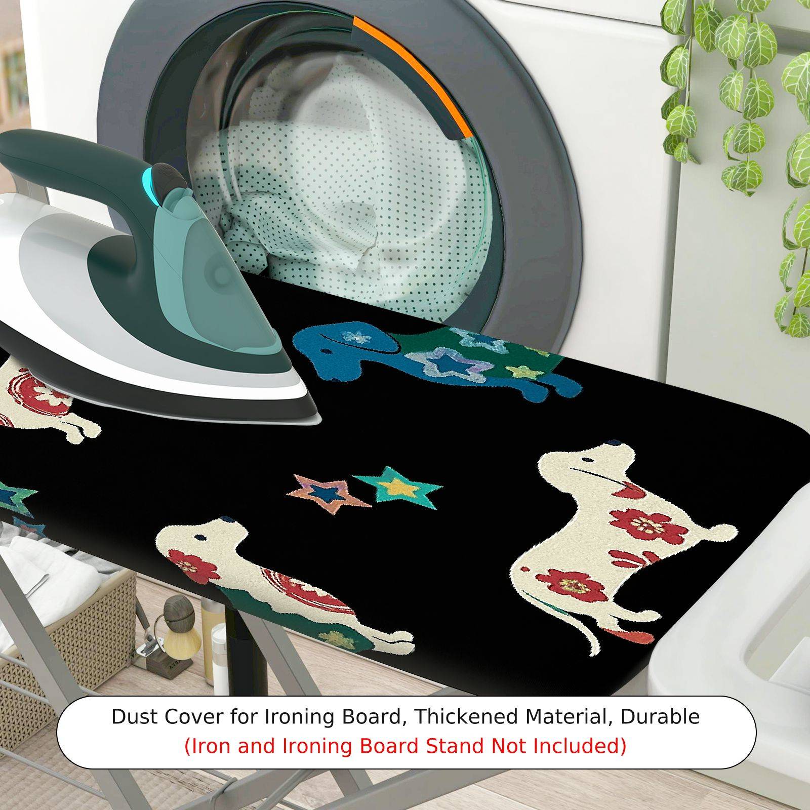 1-Piece Dog Star Print  Ironing Board Cover, Universal Size, Without Board