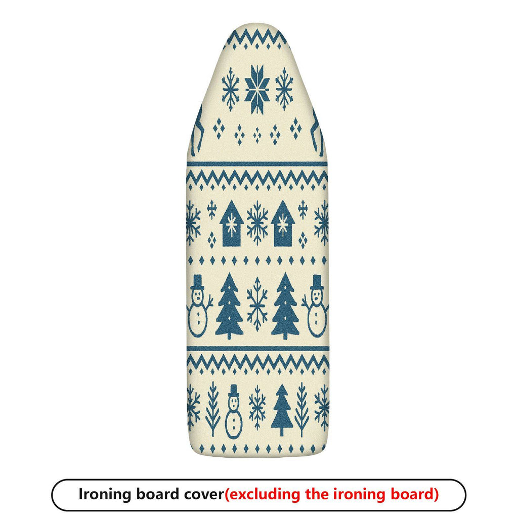1-Piece Snowman Snowflake Christmas  Ironing Board Cover, Universal Size, Without Board