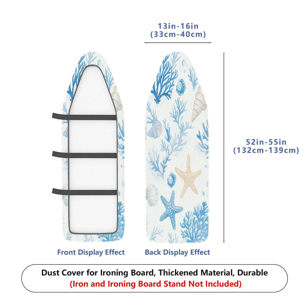 1-Piece Starfish Shell Coral  Ironing Board Cover, Universal Size, Without Board