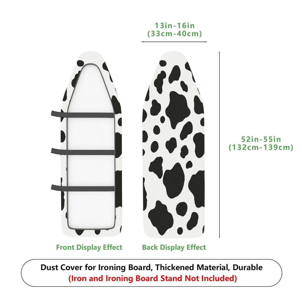 1-Piece Animal Print Cow Pattern Black And White  Ironing Board Cover, Universal Size, Without Board