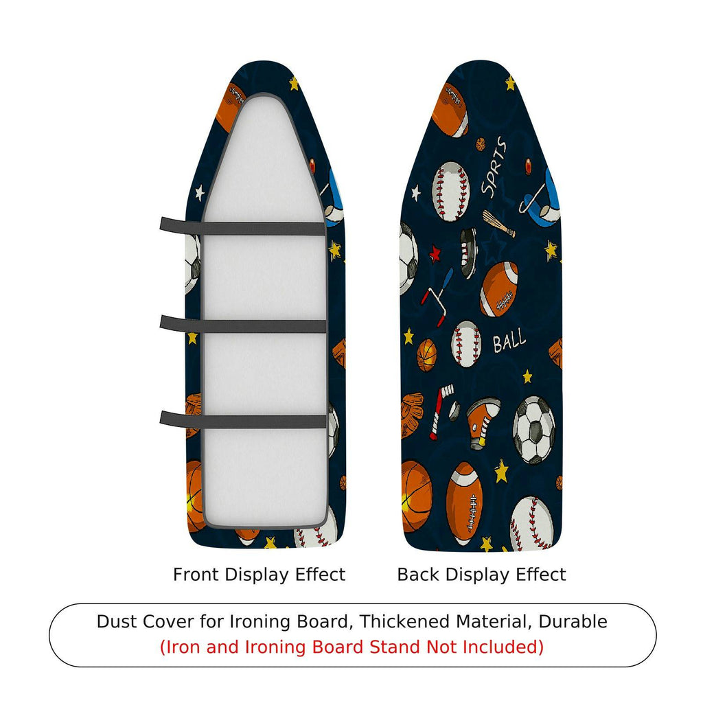 1-Piece Sports Balls Stars  Ironing Board Cover, Universal Size, Without Board