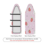 1-Piece Pink Strawberry Bear  Ironing Board Cover, Universal Size, Without Board