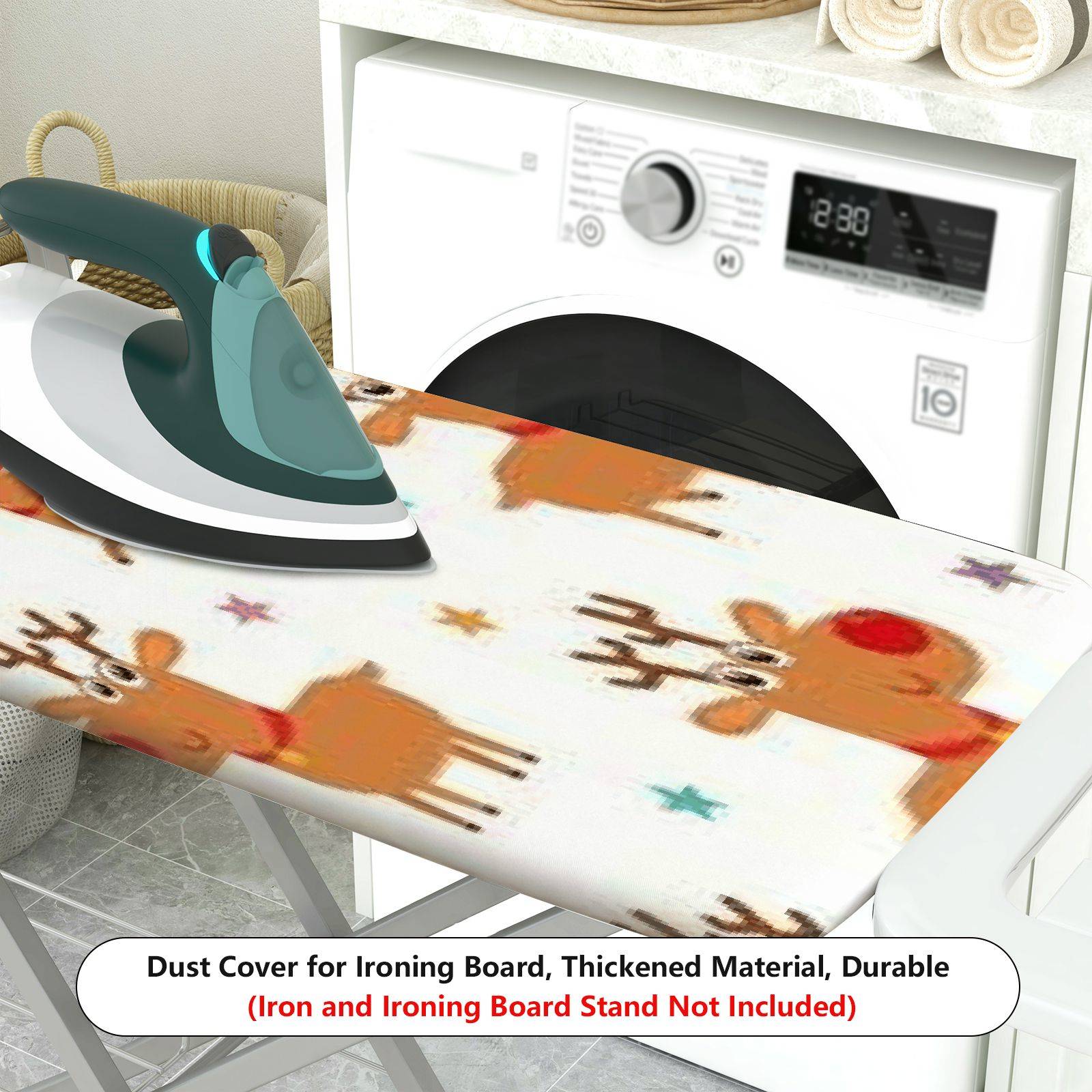 1-Piece Reindeer Festive Star  Ironing Board Cover, Universal Size, Without Board