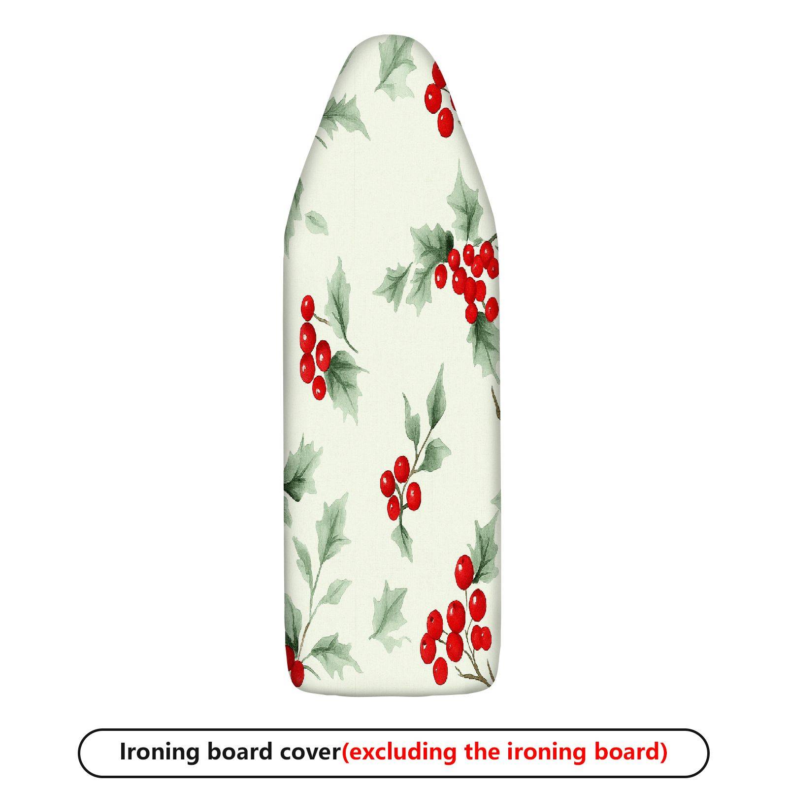 1-Piece Christmas Berry Holly  Ironing Board Cover, Universal Size, Without Board
