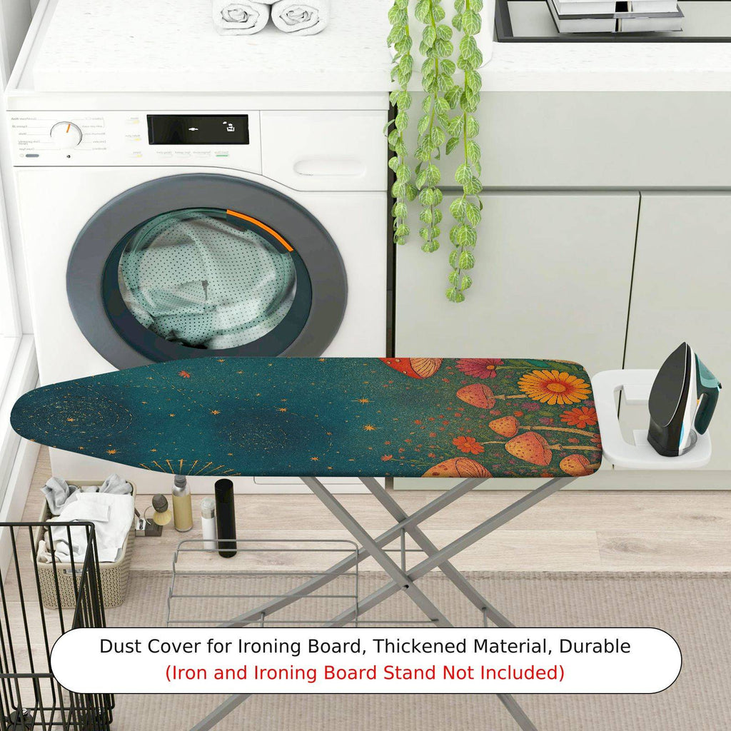 1-Piece Floral Star Mushroom  Ironing Board Cover, Universal Size, Without Board