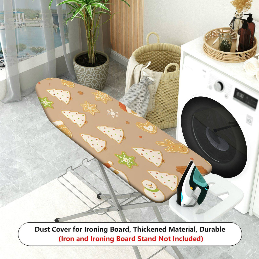 1-Piece Christmas Tree Gingerbread Santa  Ironing Board Cover, Universal Size, Without Board