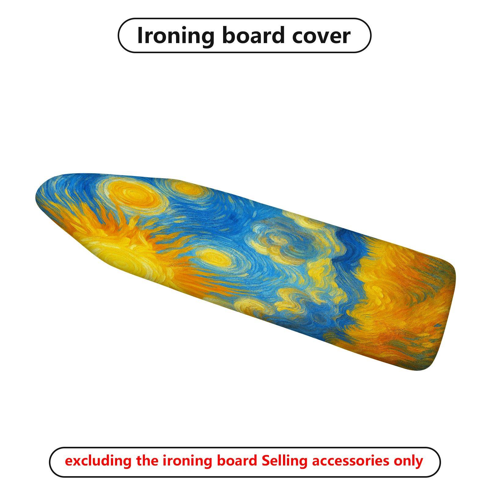 1-Piece Starry Night Van Gogh Painting Print Art  Ironing Board Cover, Universal Size, Without Board