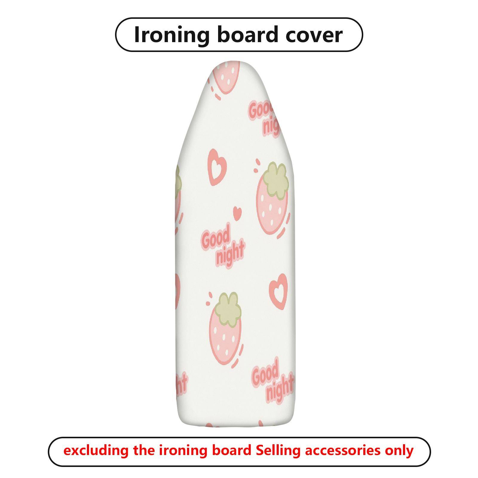1-Piece Strawberry Heart Print Good Night  Ironing Board Cover, Universal Size, Without Board