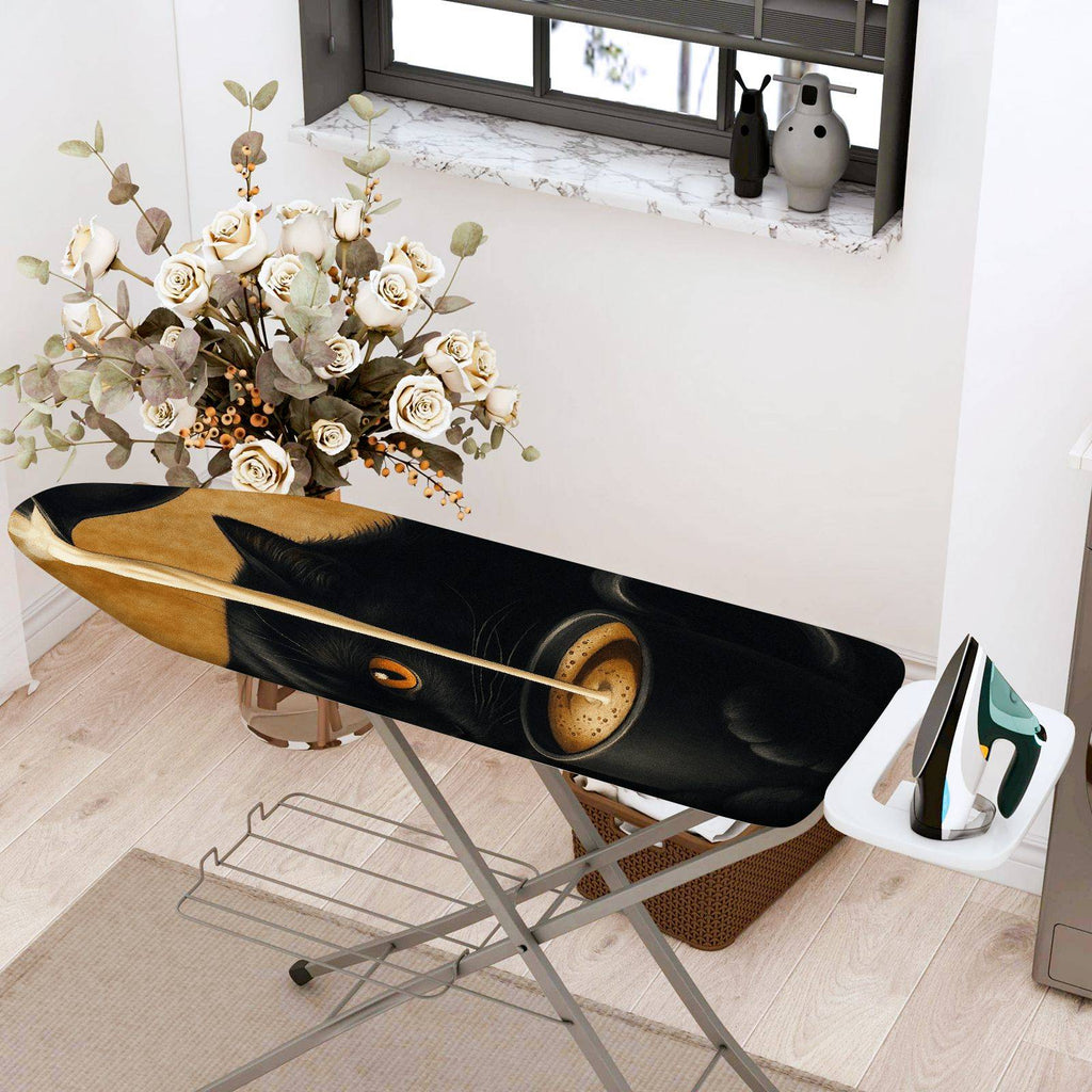 1-Piece Black Cat Artistic Animal Modern  Ironing Board Cover, Universal Size, Without Board