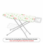 1-Piece Pink Strawberry Green Leaf Fresh Theme  Ironing Board Cover, Universal Size, Without Board
