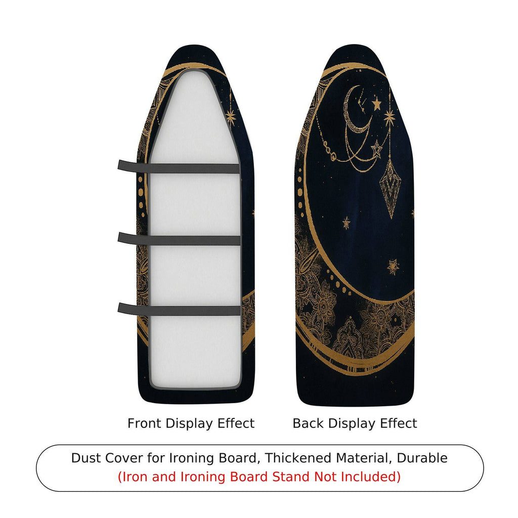 1-Piece Moon Star Pattern Golden  Ironing Board Cover, Universal Size, Without Board