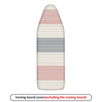 1-Piece Striped Pink Grey White  Ironing Board Cover, Universal Size, Without Board