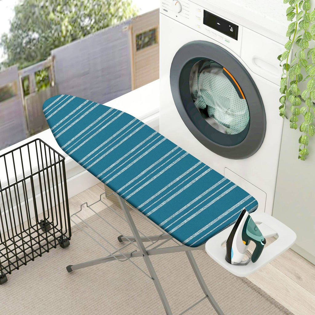 1-Piece Striped Blue Pattern  Ironing Board Cover, Universal Size, Without Board