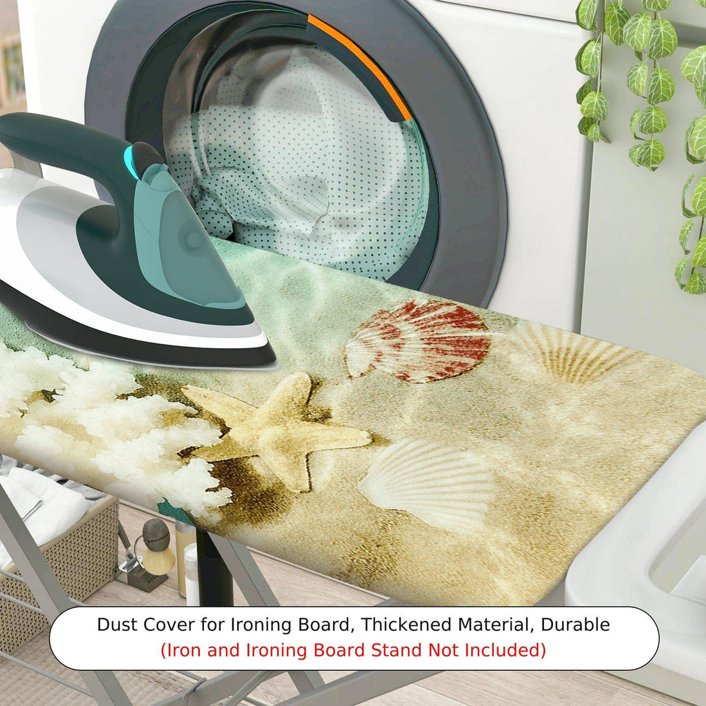 1-Piece Ocean Seashell Starfish  Ironing Board Cover, Universal Size, Without Board