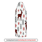 1-Piece Red Plaid Deer Snowflake Christmas  Ironing Board Cover, Universal Size, Without Board
