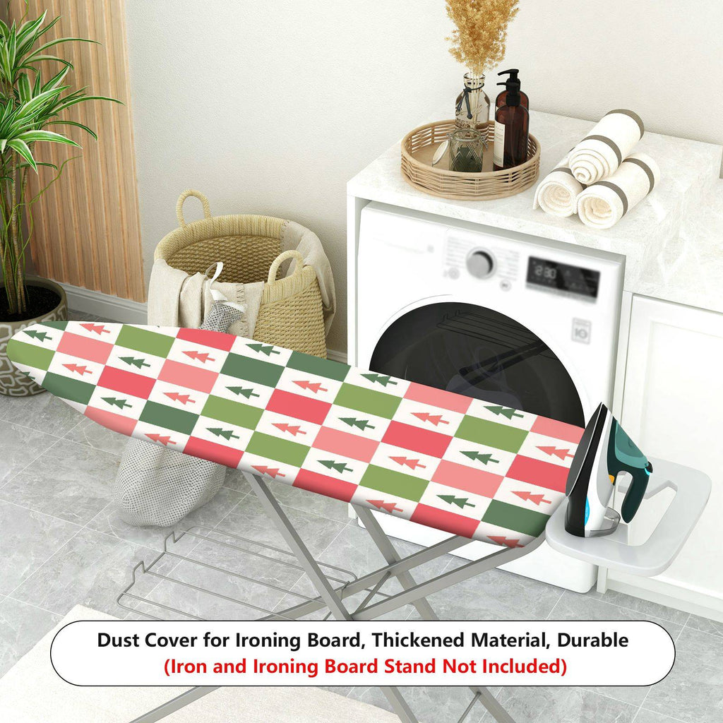 1-Piece Christmas Tree Pattern Decorative Red Green  Ironing Board Cover, Universal Size, Without Board