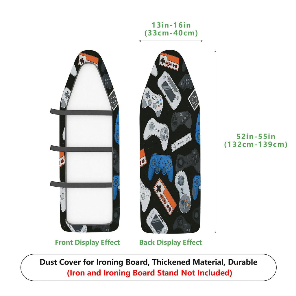 1-Piece Retro Game Controller Black  Ironing Board Cover, Universal Size, Without Board