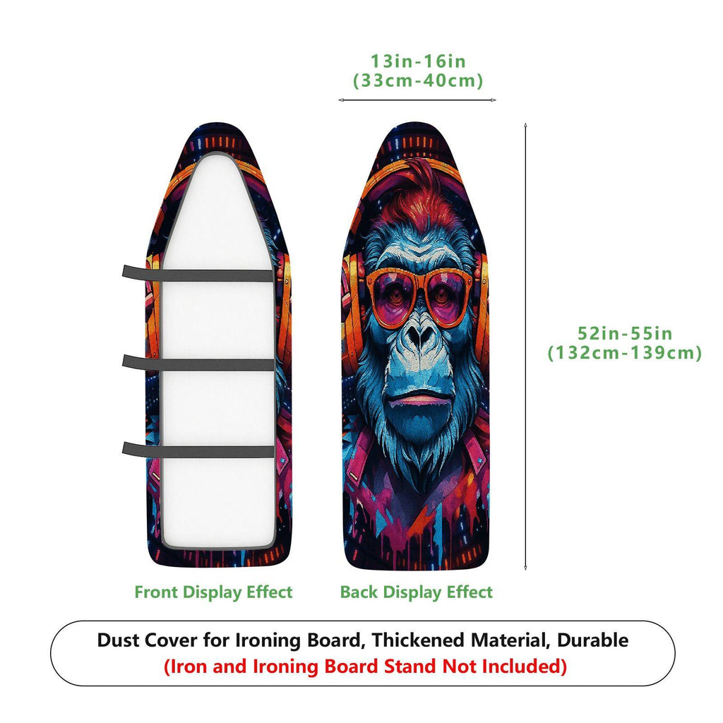 1-Piece Animal Art Funky Gorilla  Ironing Board Cover, Universal Size, Without Board