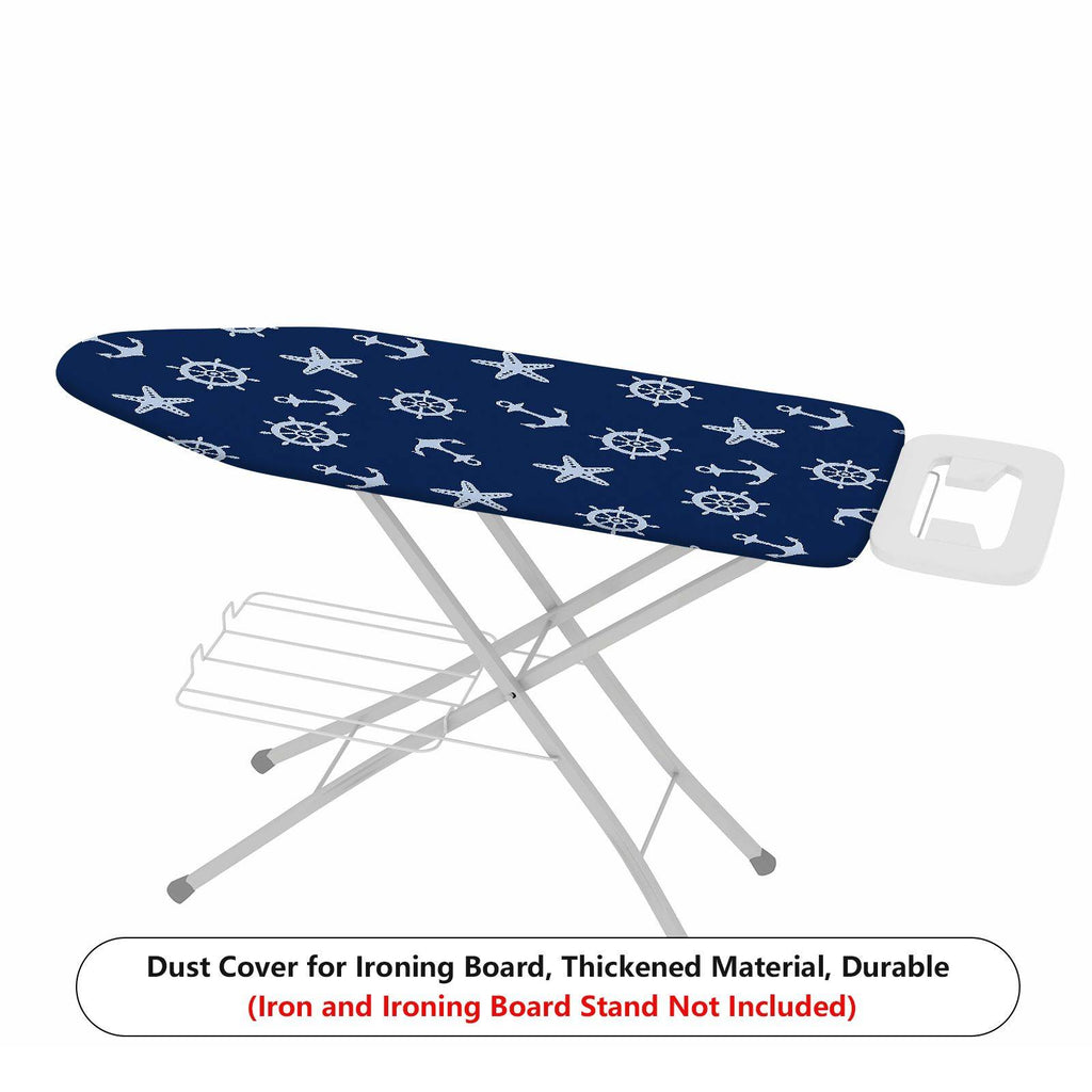 1-Piece Nautical Anchor Starfish Steering wheel  Ironing Board Cover, Universal Size, Without Board