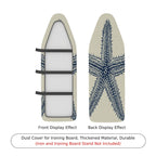 1-Piece Nautical Starfish Ocean  Ironing Board Cover, Universal Size, Without Board