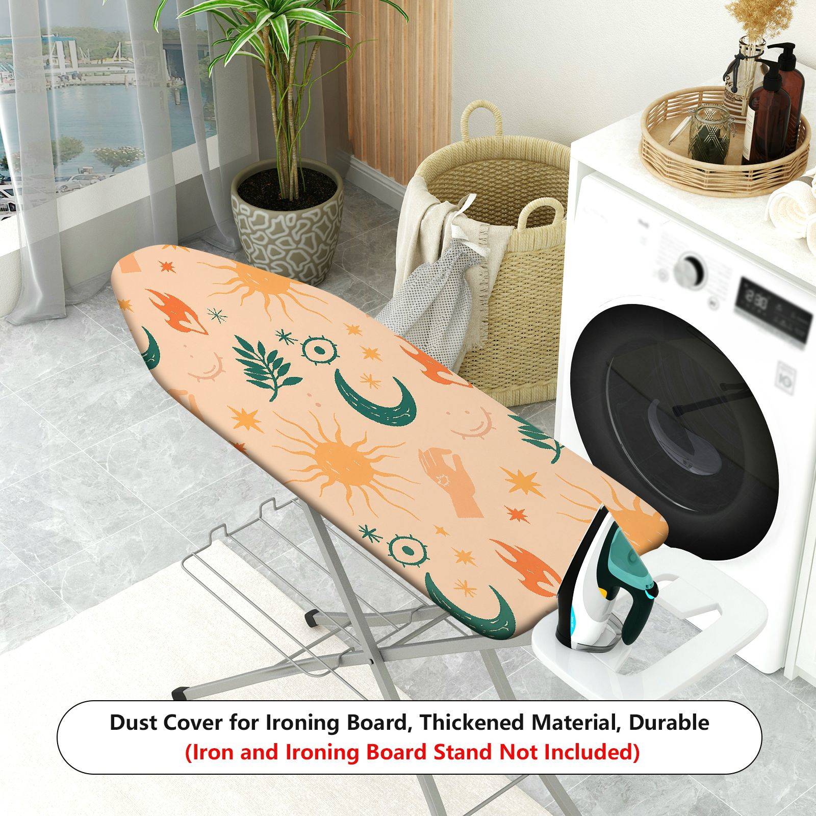 1-Piece Sun Moon Stars  Ironing Board Cover, Universal Size, Without Board