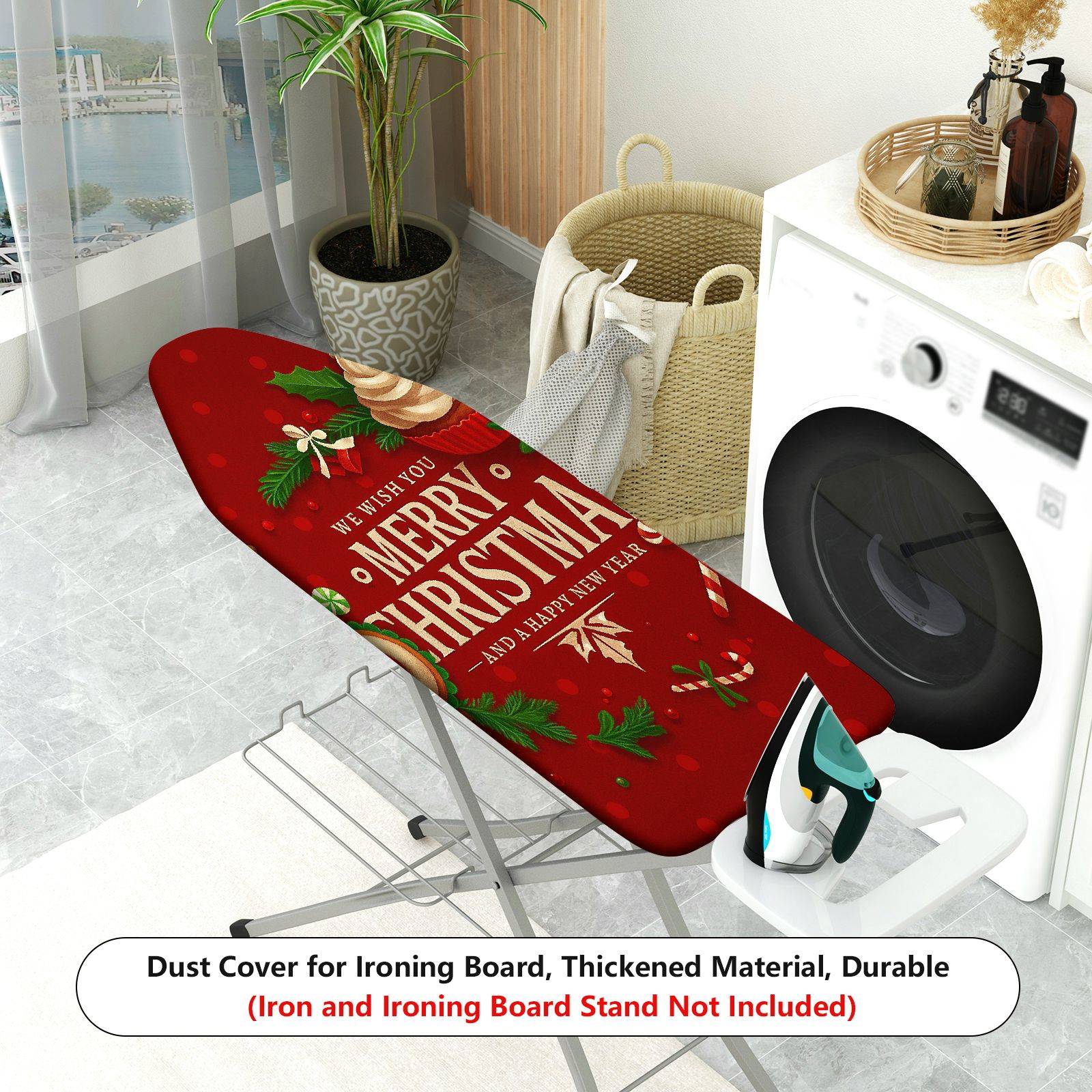 1-Piece Christmas Holiday Festive  Ironing Board Cover, Universal Size, Without Board