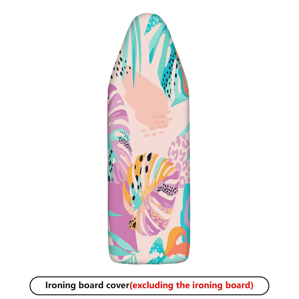 1-Piece Tropical Leaves Abstract Pastel  Ironing Board Cover, Universal Size, Without Board